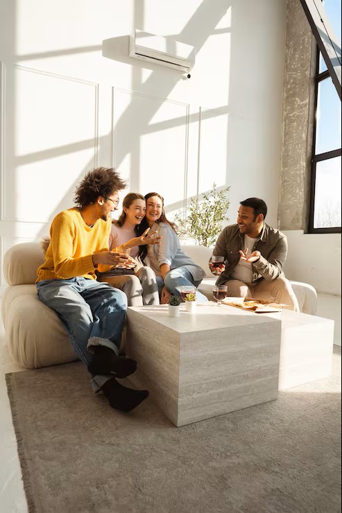 people on sofa